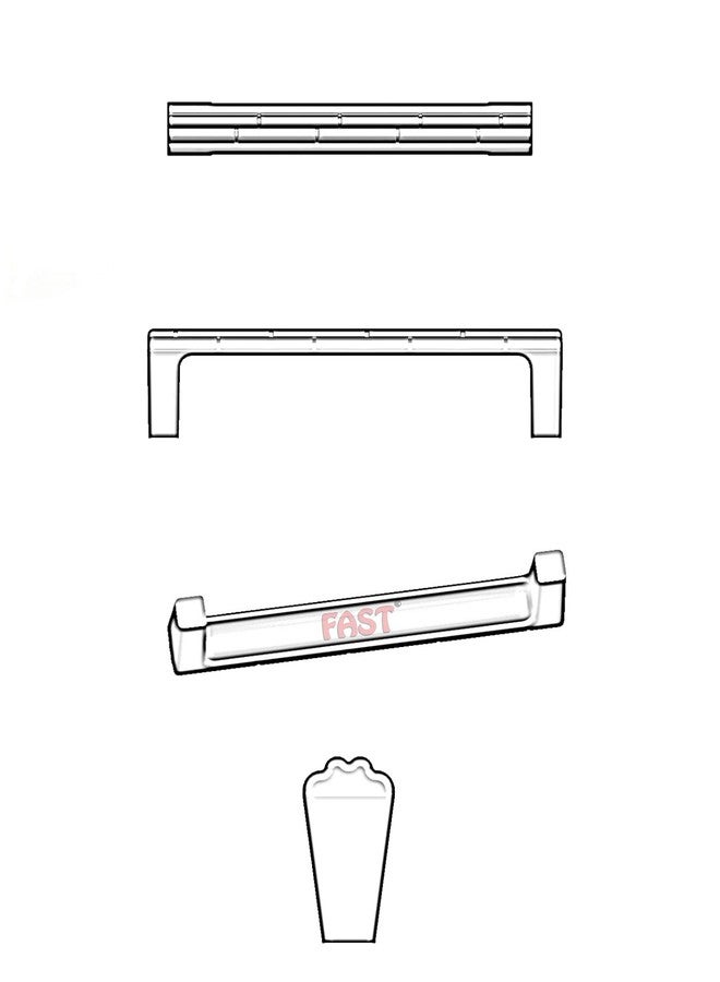 فاست مقبض سحب عتيق من الخيزران والنحاس من FAST لأبواب الخزائن، وأدراج الخزائن، وأدراج وحدات التلفزيون، وجميع الأبواب والأدراج الأخرى (96 مم، قطعتان) - Image 3